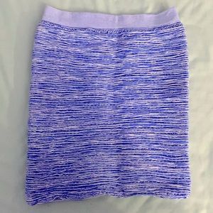 Blue and White Bodycon Skirt